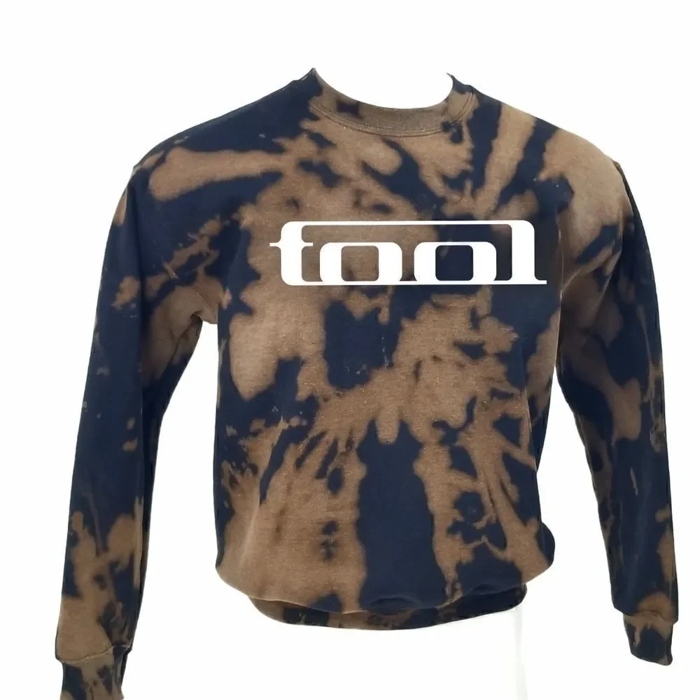 TOOL Rock Band Acid Washed, Distressed Pullover Crewneck, Sweatshirt - y2k punk - Picture 2 of 5